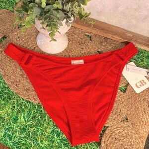 Gianni Bini High Leg Bikini Bottom, Textured Scrunchie Style